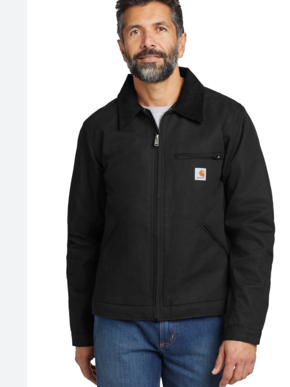 Carhartt Black Work Jacket with Zip Chest Pocket